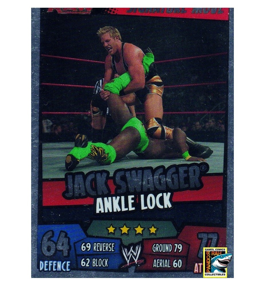 WWE Slam Attax Rumble 2011 Jack Swagger Ankle Lock Mirror Foil