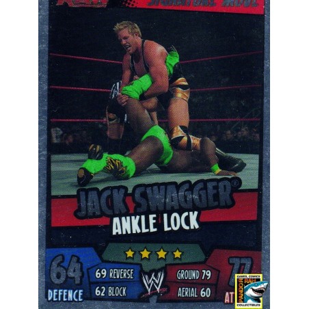 WWE Slam Attax Rumble 2011 Jack Swagger Ankle Lock Mirror Foil