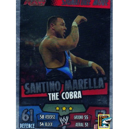 WWE Slam Attax Rumble 2011 Santino Marella The Cobra Mirror Foil