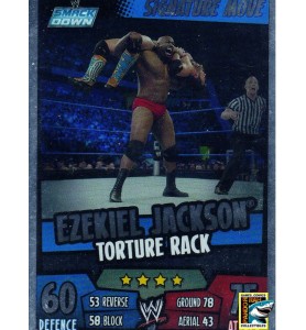 WWE Slam Attax Rumble 2011 Ezekiel Jackson Torture Rack Mirror Foil