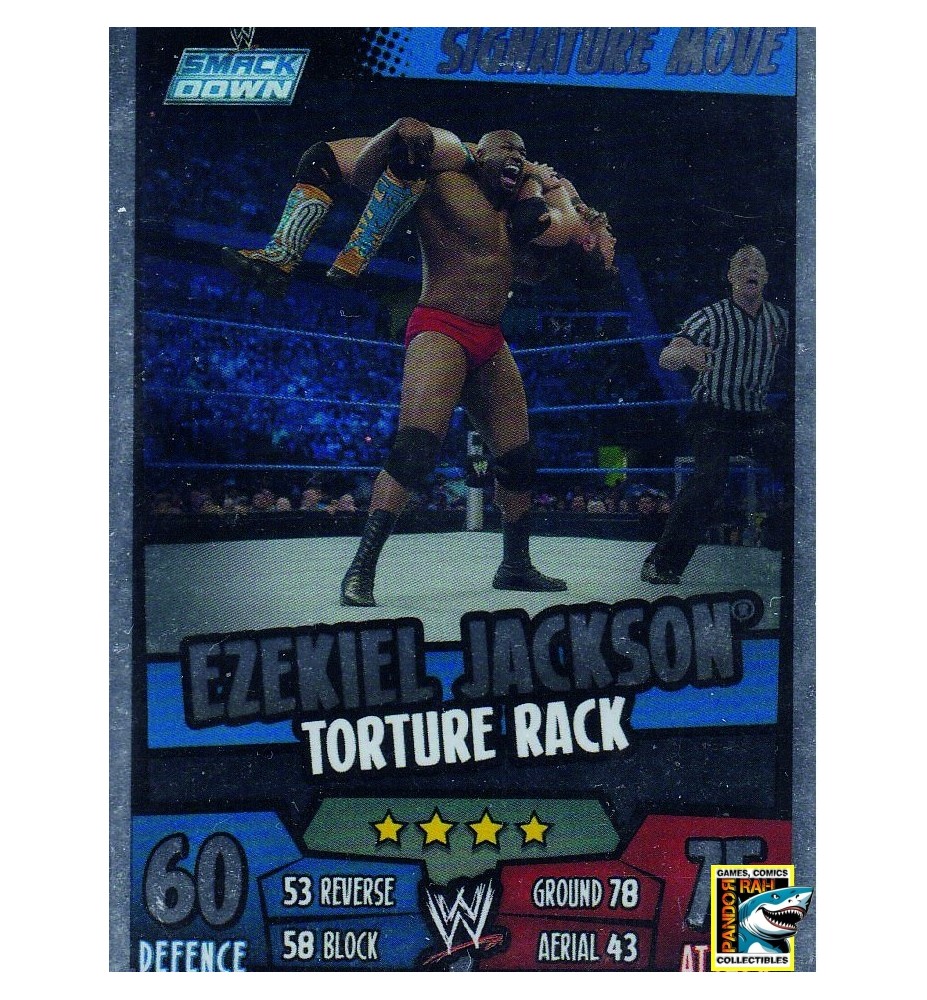 WWE Slam Attax Rumble 2011 Ezekiel Jackson Torture Rack Mirror Foil