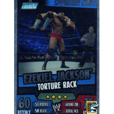 WWE Slam Attax Rumble 2011 Ezekiel Jackson Torture Rack Mirror Foil