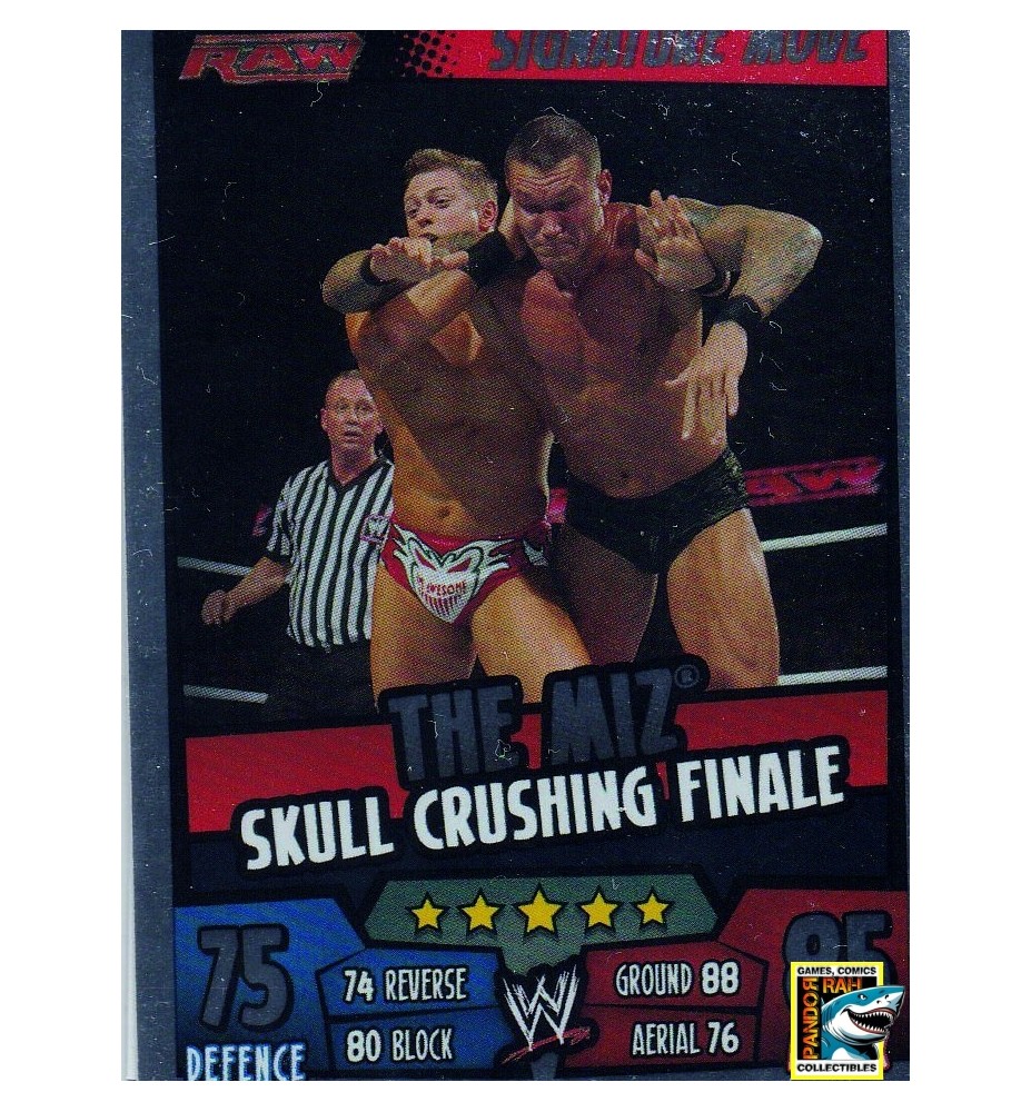 WWE Slam Attax Rumble 2011 The Miz Skull Crushing Finale Mirror Foil