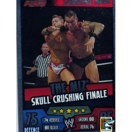 WWE Slam Attax Rumble 2011 The Miz Skull Crushing Finale Mirror Foil