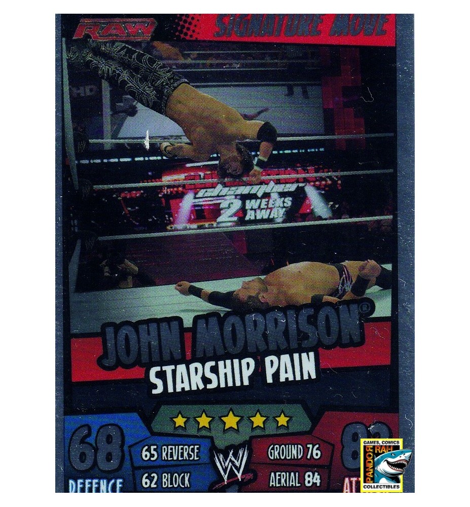 WWE Slam Attax Rumble 2011 John Morrison Starship Pain Mirror Foil