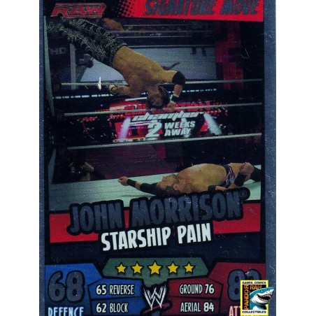 WWE Slam Attax Rumble 2011 John Morrison Starship Pain Mirror Foil