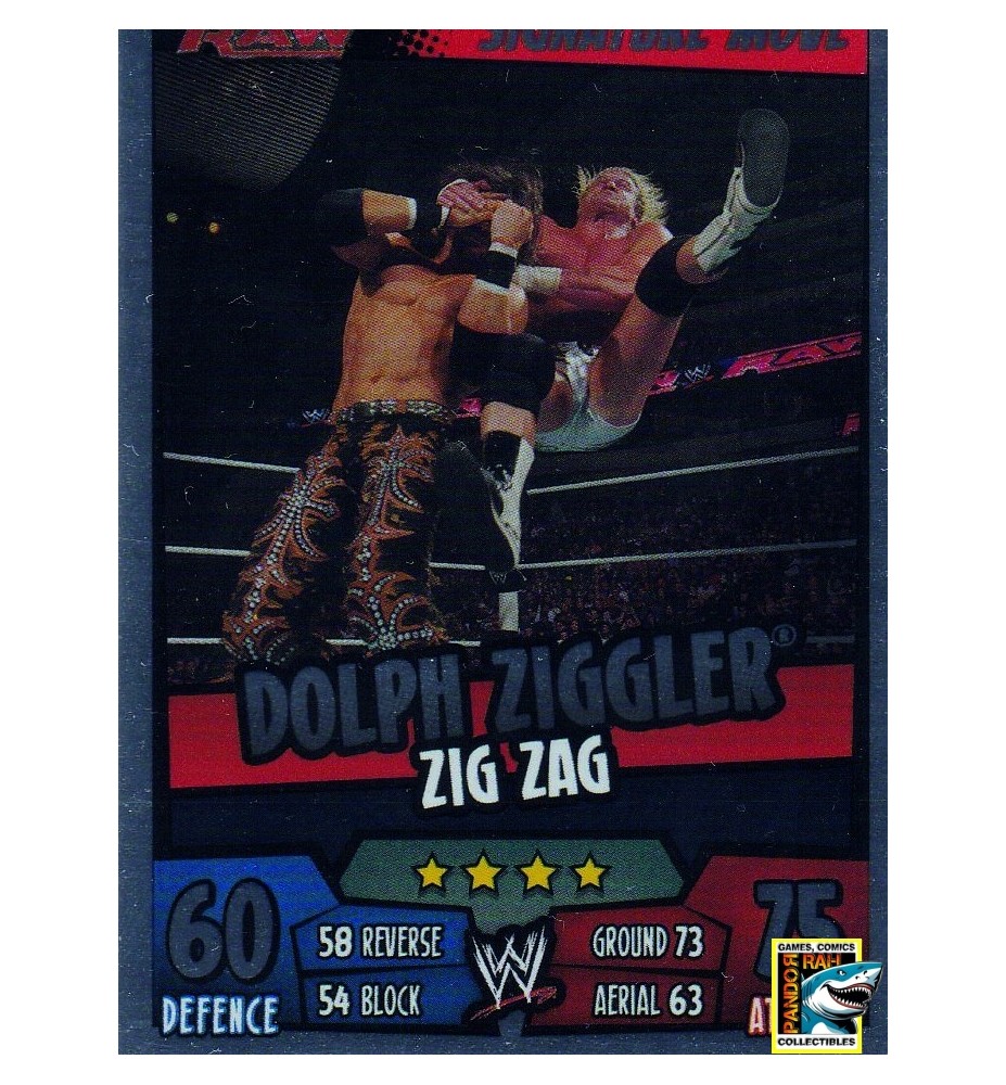 WWE Slam Attax Rumble 2011 Dolph Ziggler Zig Zag Mirror Foil