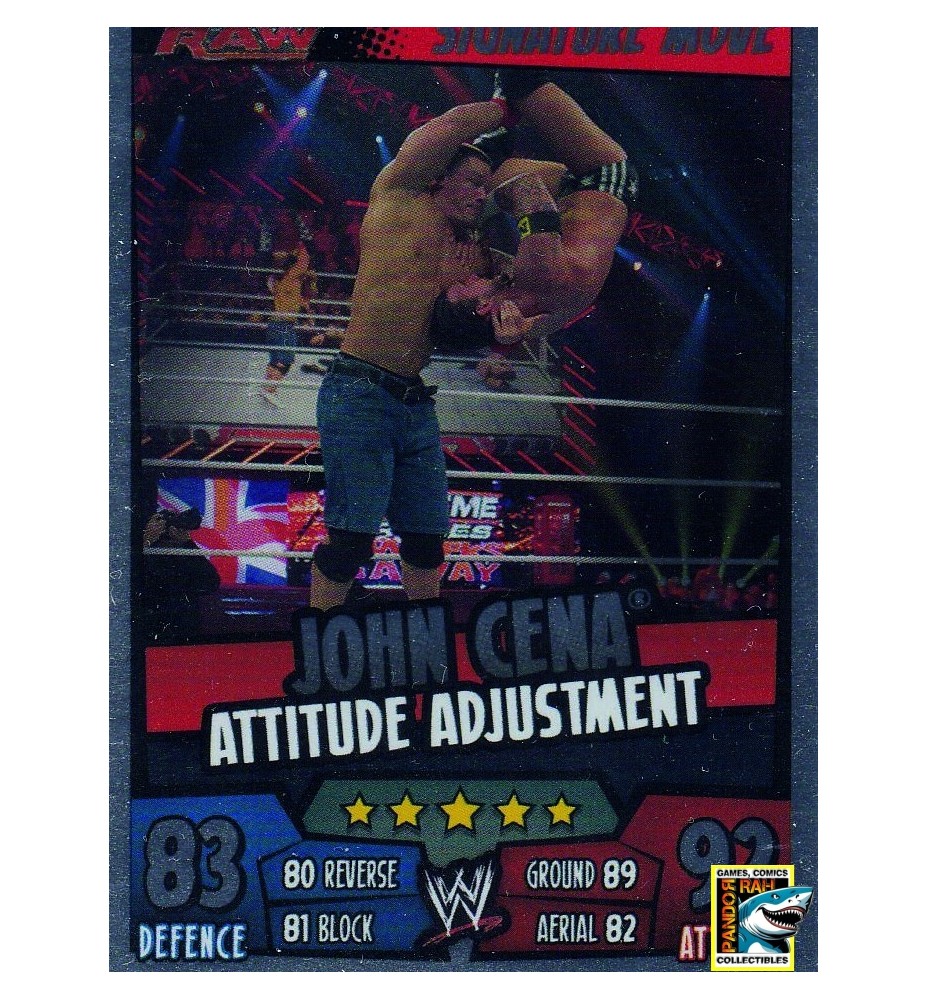 WWE Slam Attax Rumble 2011 John Cena Attitude Adjustment Mirror Foil