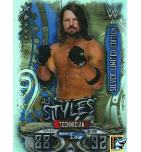 WWE Slam Attax Live 2018 AJ Styles Silver Limited Edition Foil