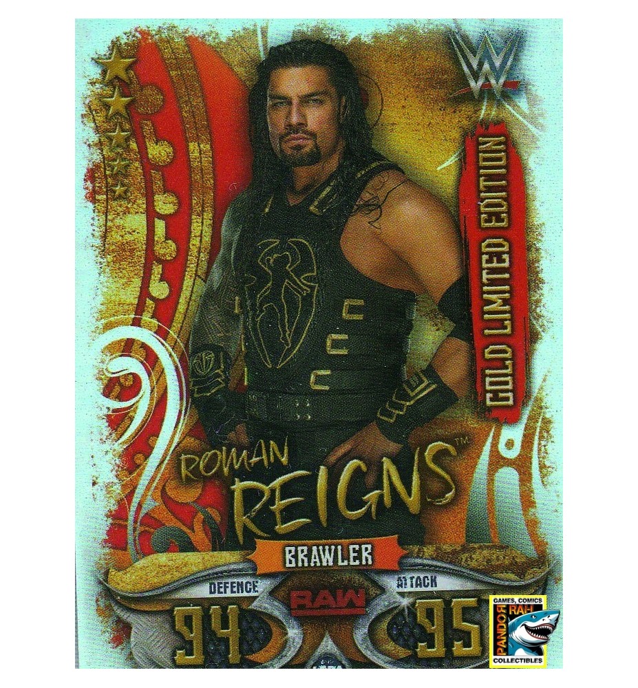 WWE Slam Attax Live 2018 Roman Reigns Gold Limited Edition Foil