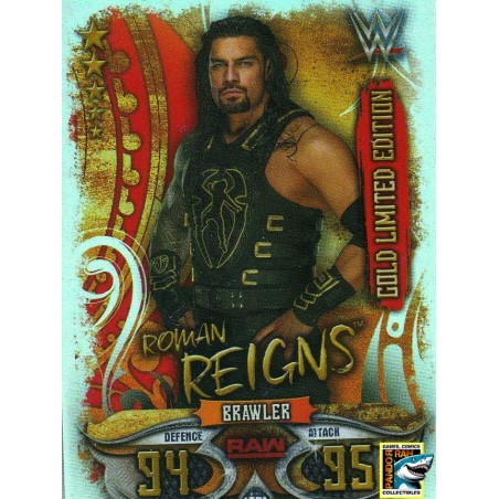 WWE Slam Attax Live 2018 Roman Reigns Gold Limited Edition Foil