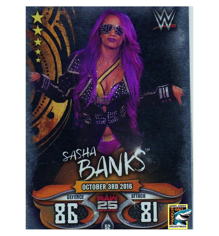 WWE Slam Attax Live 2018 Sasha Banks Foil