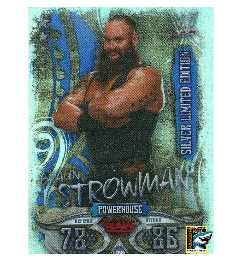 WWE Slam Attax Live 2018 Braun Strowman Silver Limited Edition Foil