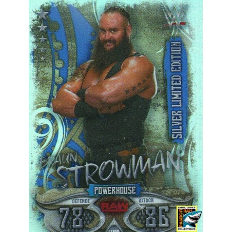 WWE Slam Attax Live 2018 Braun Strowman Silver Limited Edition Foil