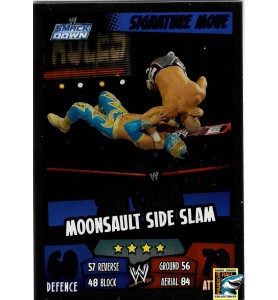 WWE Slam Attax Rumble 2011 Sin Cara Moonsault Side Slam Mirror Foil