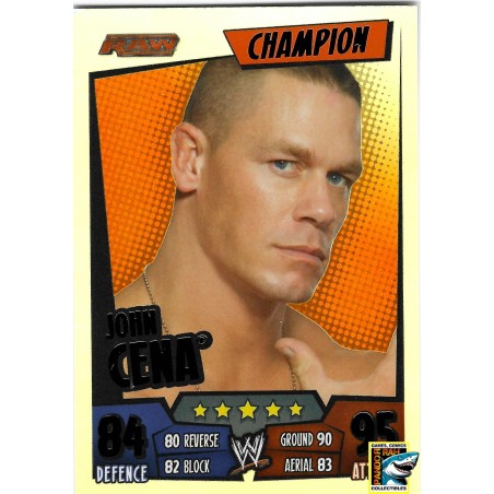 WWE Slam Attax Rumble 2011 John Cena Rainbow Foil