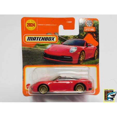 Matchbox Porsche 911 Carrera Cabriolet Rood 1:65