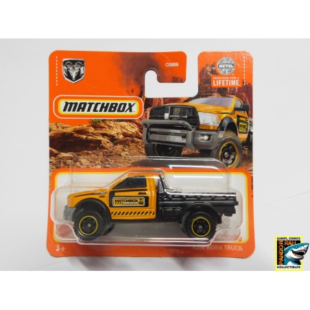 Matchbox RAM Work Truck Okergeel 1:65