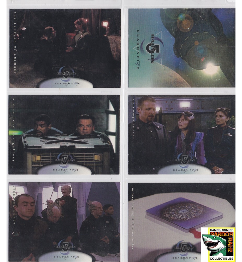 Complete Set SkyBox Babylon 5 Season 5 Trading Cards